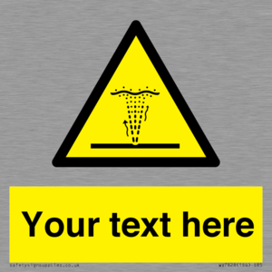 Custom warning geyser water jet